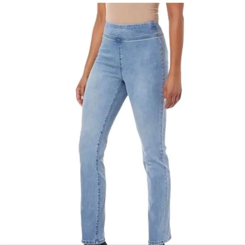 DG2 by Diane Gilman Compact Comfort Denim Straight Leg Jean Chambray Sz 18PW NWT